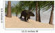 Triceratops Walking Tropical Environment Wall Decal Design 2