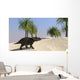Triceratops Walking Tropical Environment Wall Decal Design 1