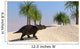 Triceratops Walking Tropical Environment Wall Decal Design 1