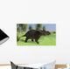 Triceratops Walking Open Field Wall Decal