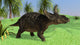 Triceratops Walking Open Field Wall Decal