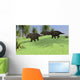 Three Triceratops Walking across Wall Decal