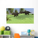 Three Triceratops Walking across Wall Decal