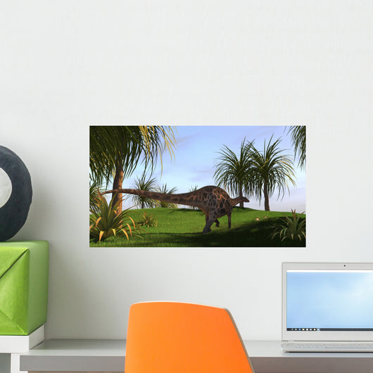 Dicraeosaurus Walking across Field Wall Decal Design 1