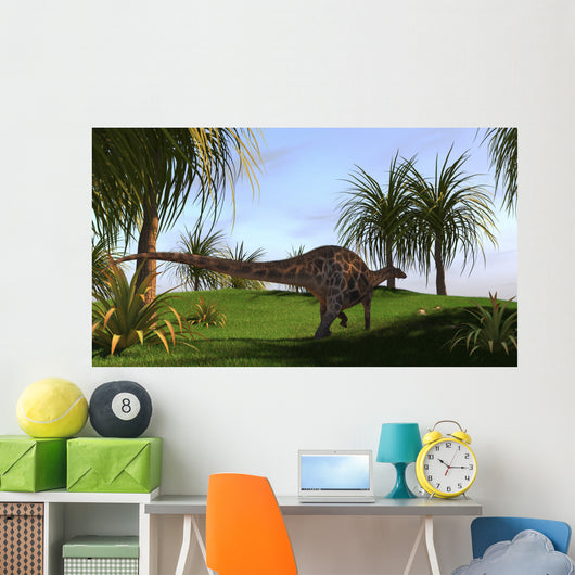 Dicraeosaurus Walking across Field Wall Decal Design 1