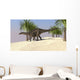 Dicraeosaurus Walking Tropical Environment Wall Decal Design 5