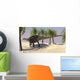 Dicraeosaurus Walking Tropical Environment Wall Decal Design 4