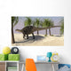 Dicraeosaurus Walking Tropical Environment Wall Decal Design 4