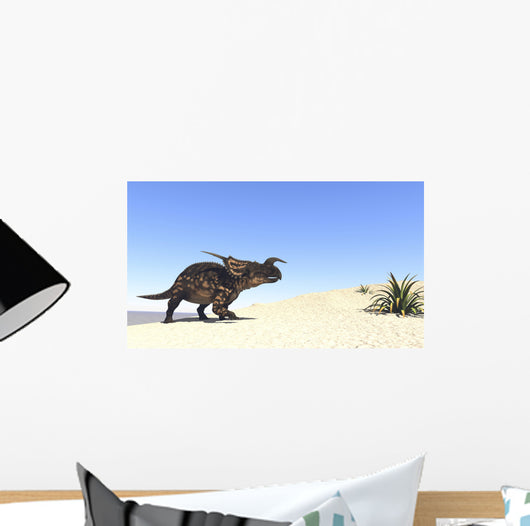 Einiosaurus Walking across Barren Wall Decal Design 2