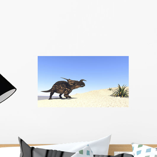 Einiosaurus Walking across Barren Wall Decal Design 2