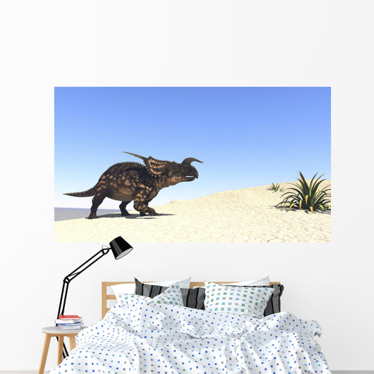 Einiosaurus Walking across Barren Wall Decal Design 2