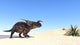 Einiosaurus Walking across Barren Wall Decal Design 2