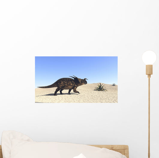 Einiosaurus Walking across Barren Wall Decal Design 1