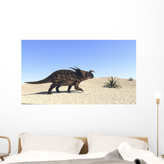 Einiosaurus Walking across Barren Wall Decal Design 1