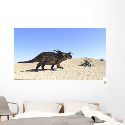 Einiosaurus Walking across Barren Wall Decal Design 1