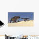 Brown Einiosaurus and Utahraptor Wall Decal