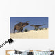 Brown Einiosaurus and Utahraptor Wall Decal