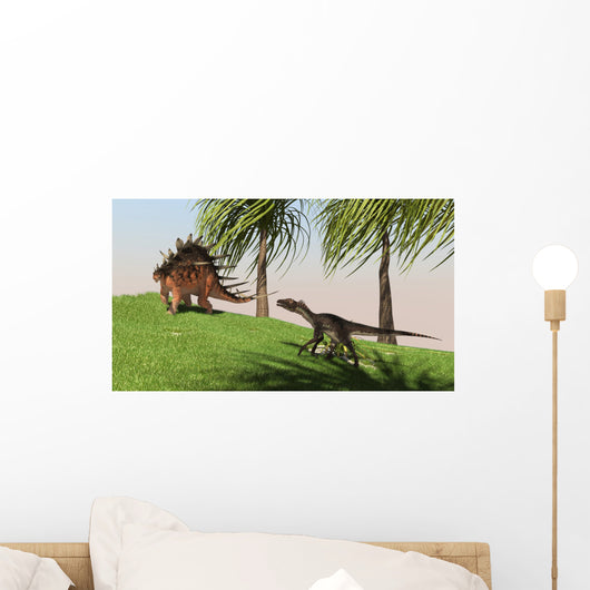 Confrontation between Kentrosaurus and Wall Decal