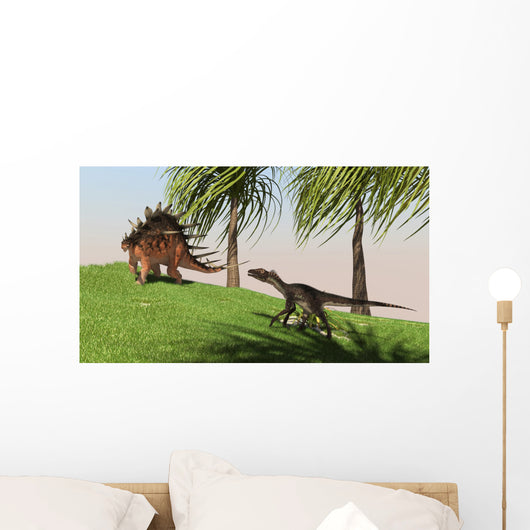 Confrontation between Kentrosaurus and Wall Decal