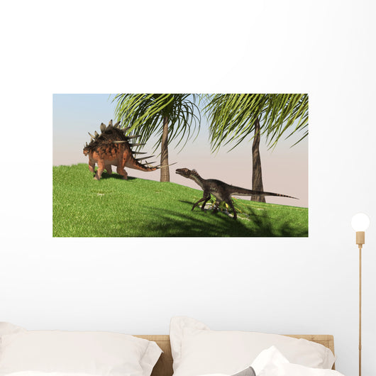 Confrontation between Kentrosaurus and Wall Decal