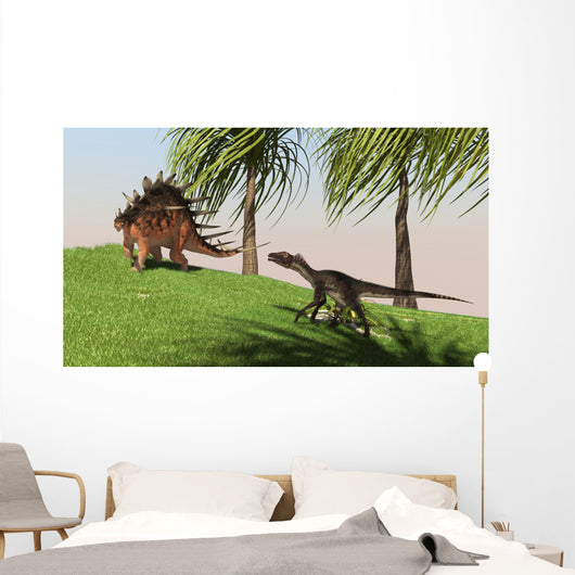 Confrontation between Kentrosaurus and Wall Decal