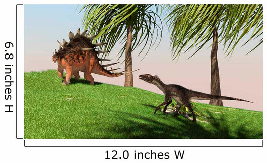 Confrontation between Kentrosaurus and Wall Decal
