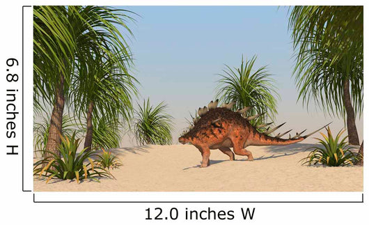 Kentrosaurus Walking Tropical Environment Wall Decal Design 2