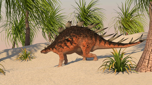 Kentrosaurus Walking Tropical Environment Wall Decal Design 1
