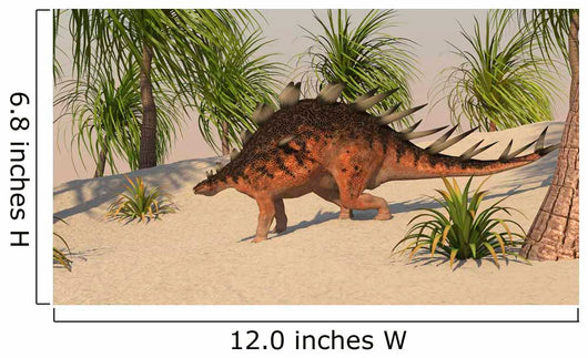 Kentrosaurus Walking Tropical Environment Wall Decal Design 1