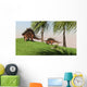 Two Kentrosaurus Dinosaurs Walking Wall Decal Design 2