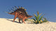 Kentrosaurus Walking across Barren Wall Decal Design 6