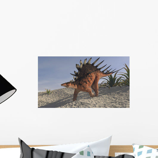 Kentrosaurus Walking across Barren Wall Decal Design 5