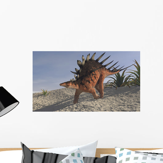 Kentrosaurus Walking across Barren Wall Decal Design 5