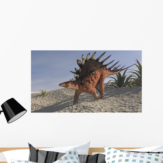 Kentrosaurus Walking across Barren Wall Decal Design 5