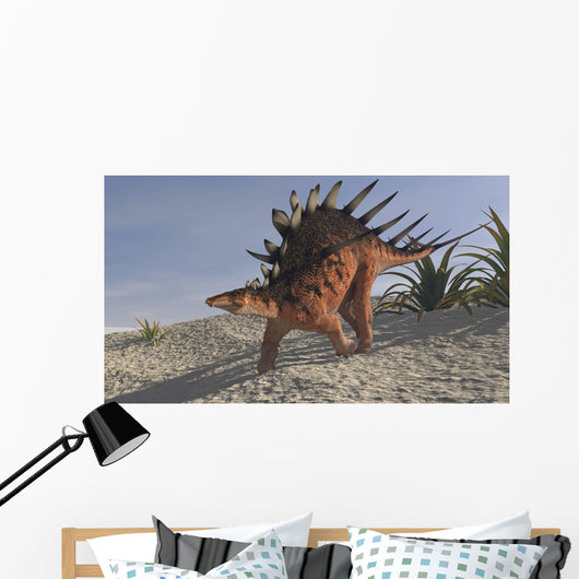 Kentrosaurus Walking across Barren Wall Decal Design 5