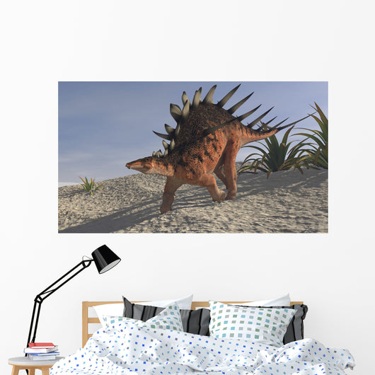 Kentrosaurus Walking across Barren Wall Decal Design 5