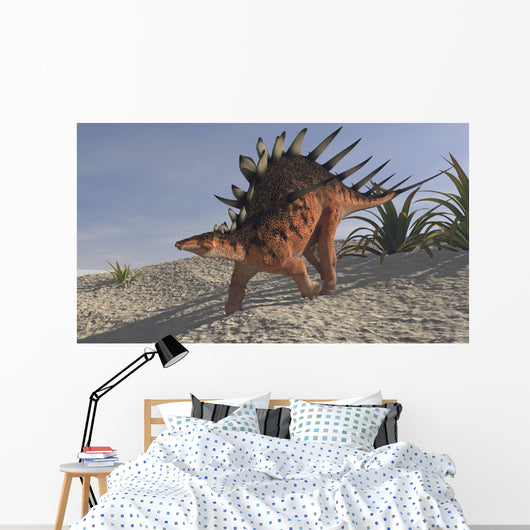 Kentrosaurus Walking across Barren Wall Decal Design 5