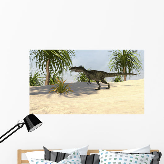Monolophosaurus Tropical Environment Wall Decal Design 2