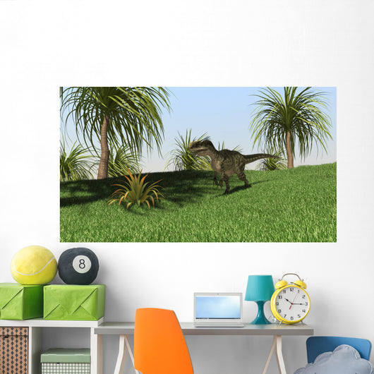 Monolophosaurus Walking across Open Wall Decal Design 2