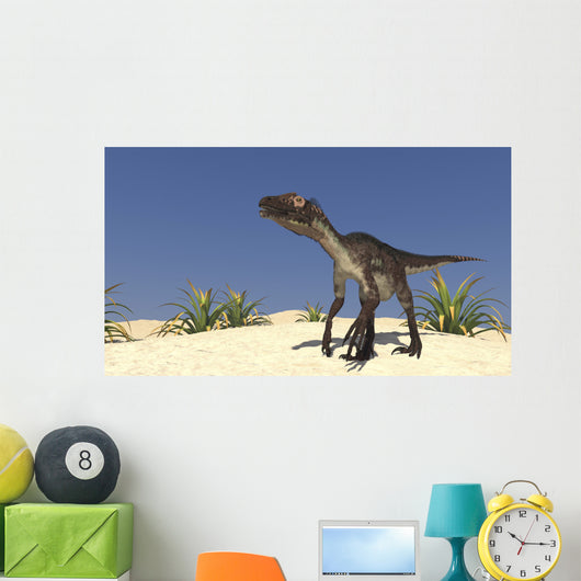 Utahraptor Desert Landscape Wall Decal Design 1
