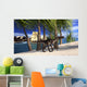 Utahraptor Walking along Shore Wall Decal