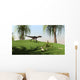 Utahraptor Walking across Grassy Wall Decal Design 2
