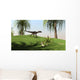Utahraptor Walking across Grassy Wall Decal Design 2