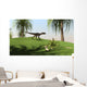 Utahraptor Walking across Grassy Wall Decal Design 2