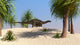 Dicraeosaurus Walking Tropical Environment Wall Decal Design 3
