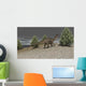 Dicraeosaurus Walking amongst Pine Wall Decal