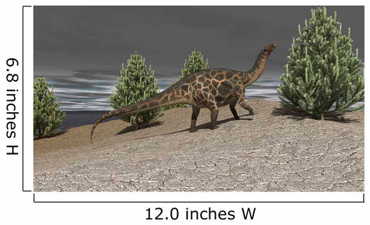 Dicraeosaurus Walking amongst Pine Wall Decal