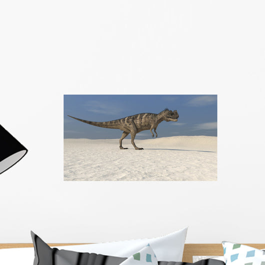 Ceratosaurus Walking across Barren Wall Decal