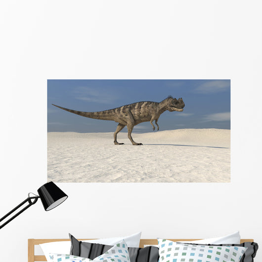 Ceratosaurus Walking across Barren Wall Decal