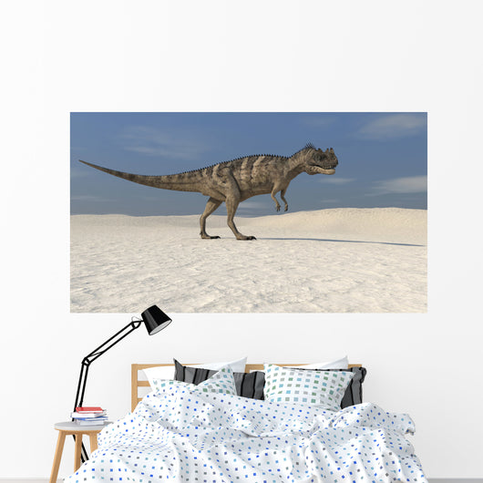Ceratosaurus Walking across Barren Wall Decal